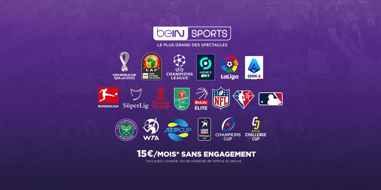 Logo des leagues et compétitions gérées par iptv BeIN Sport